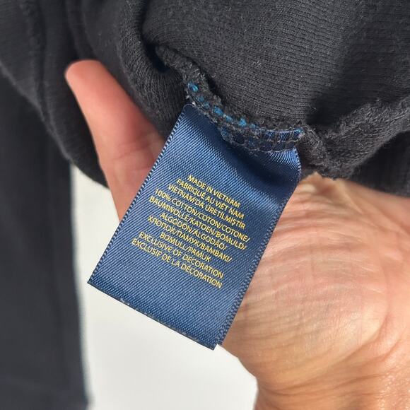 Polo Boys Size 5 Black & Red 1/4 Zip Knit Pullover Sweater – Preppy Warm Winter - Picture 8 of 8